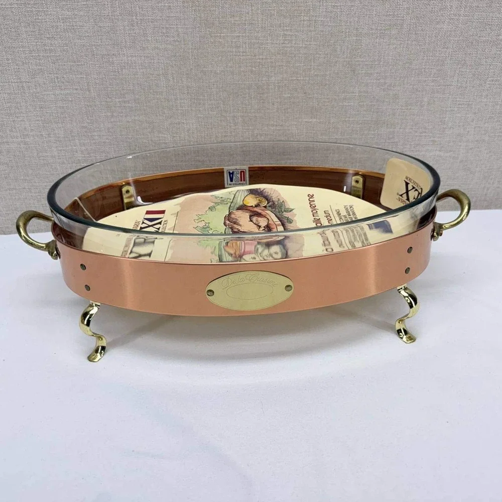 Pyrex International Culinaria Medium Oval Roaster Copper Cradle D-300